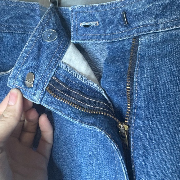 Vintage Reflect Jeans Denim Midi Skirt Size 18 High Waist Blue Jean Skirt - Picture 7 of 7